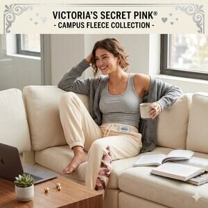 Victoria's Secret PINK Campus Fleece Plaid Logo Sweatpants